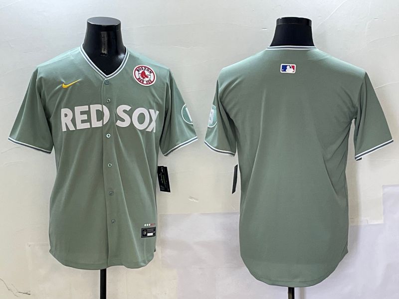 Men Boston Red Sox Blank Green Joint Name Game Nike 2025 MLB Jersey style 3